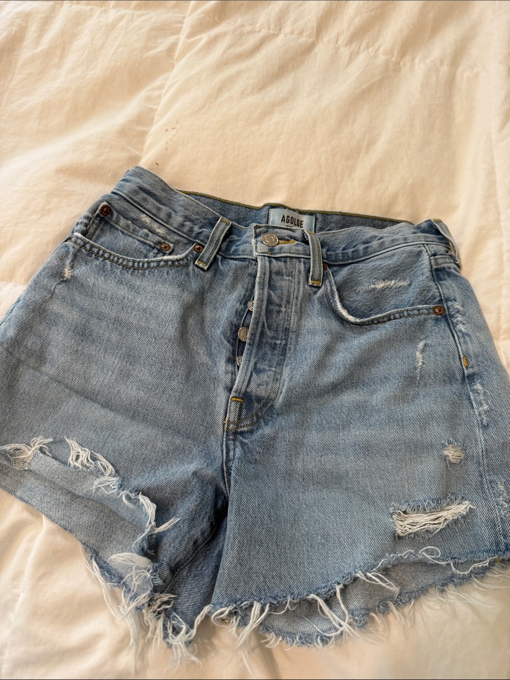 Agolde Parker Long Jean Shorts